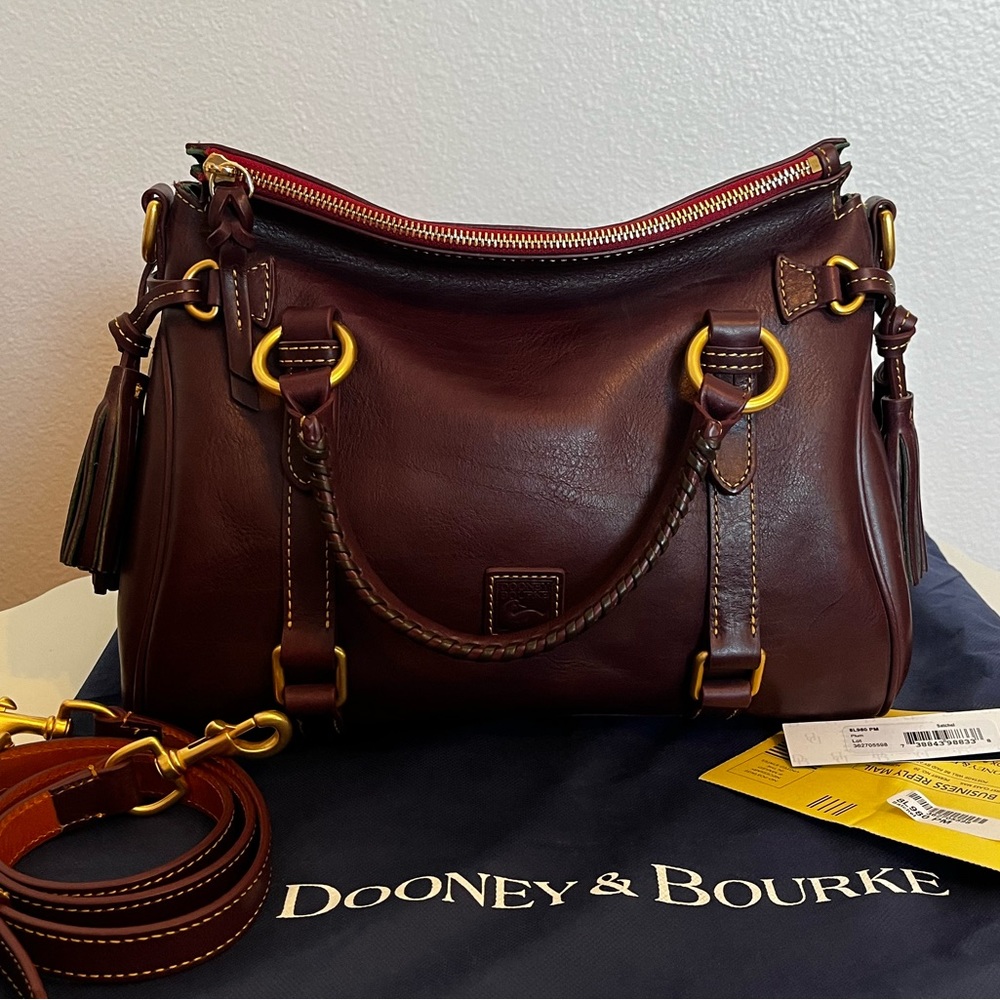 Dooney & Bourke Florentine Small Satchel in Plum